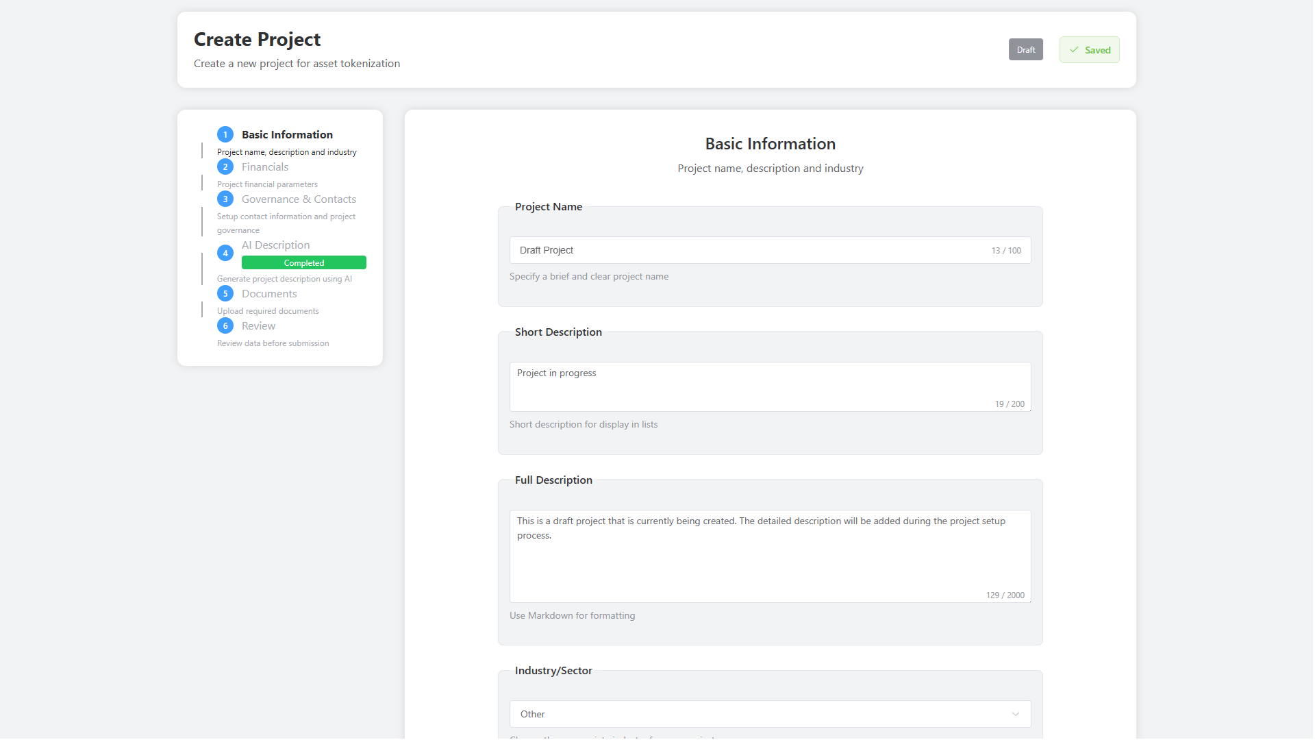 Project Creation Wizard